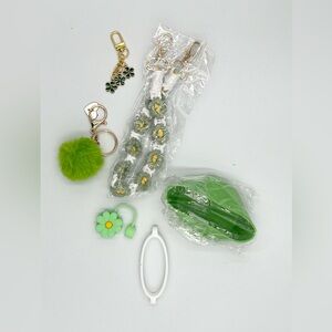 Green Floral Cup Accessory